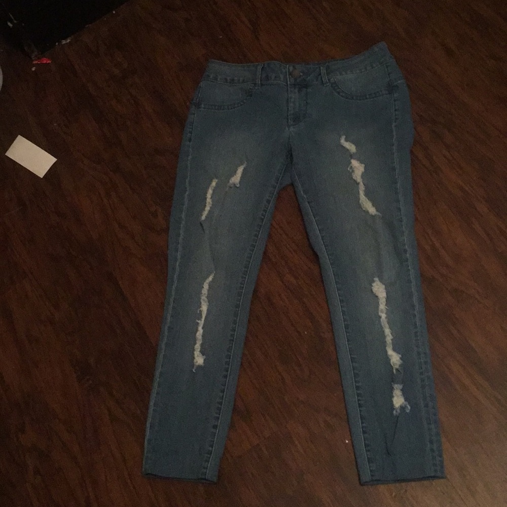 Light blue denim jeans